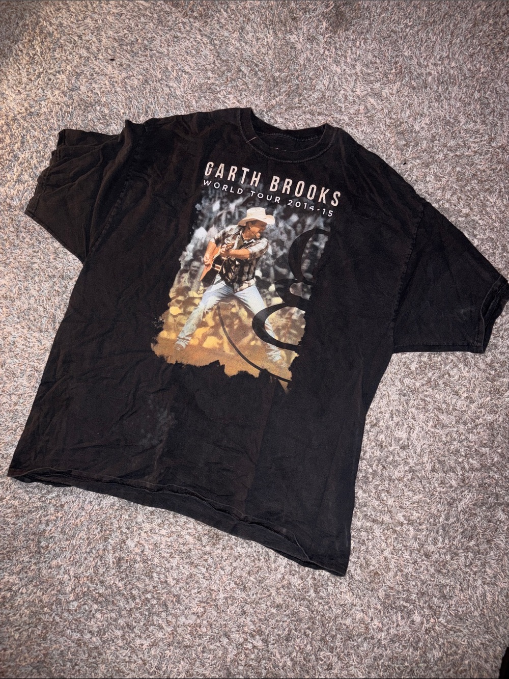 Hanes Black Garth Brooks World Tour 2014-15 Graphic Tee